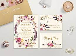 Floral Wedding Invitation Printable Bohemian Wedding Invitation Suite Floral Wedding Invitations Printable Wedding Invitations Boho Floral Wedding Invitations