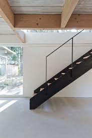 Black Steel Staircase Mountain House Interior Vancouver House Rustic Renovations