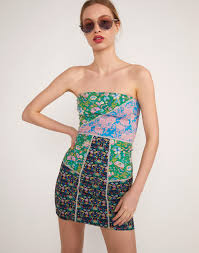 Devon Neoprene Patchwork Dress Cynthia Rowley