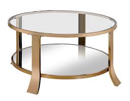 Skyler Coffee Table Champagne Glass Top Coffee Table Contemporary Glass Coffee Tables Round Glass Coffee Table