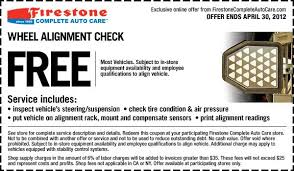 Firestone Free Wheel Alignment Printable Coupon Receive A Free Wheel Alignment Check Through 4 30 Printable Coupons Free Printable Coupons Wheel Alignment