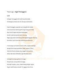Kalu tuang gi pata timor jangan lupa maghi sokmo negeri terengganumemang sohor tempat molek, tanah subor tempak molek, tanah suhor na na na na na terengganu kita ( 2x ). Lirik Lagu Joget Terengganu