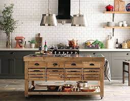 Rustic Modern Williams Sonoma Freestanding Kitchen Island Kitchen Design European Kitchen Design