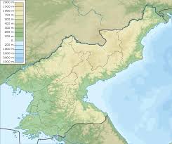 North korea is located in east asia in the northern half of korea, partially on the korean peninsula. File North Korea Physical Map Svg Wikipedia