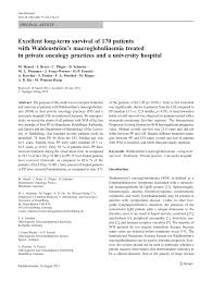 Pdf Excellent Long Term Survival Of 170 Patients With Waldenstrom S Macroglobulinemia Treated In Private Oncology Practices And A University Hospital