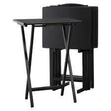 This tray table set is a perfect addition to your furnishing. 5pc Tv Tray Set Plastic Development Group