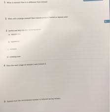 Which animal cell type undergoes meiosis. 1 What Is Meiosis2 How Is It Different From Mitosis Chegg Com