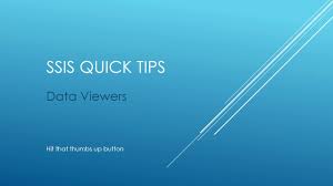 SSIS Quick Tips - Data Viewers - YouTube