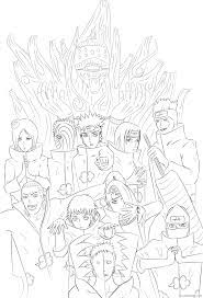 Naruto is a japanese manga series written by masashi kishimoto.naruto coloring pages are based on the main characters: All Akatsuki Members Coloring Page Printable Sheets Akatsuki Lineart By Zaiburst On 2021 A 3948 Coloring4free Coloring4free Com