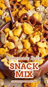 Homemade Spicy Snack Mix Spicy Snacks Mix Spicy Snacks Snacks