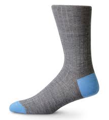 Italian Merino Wool Socks Grey Blue Dalvey