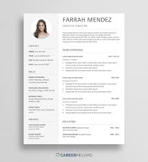Crafted with great attention to details Free Resume Template Download For Word Resume With Photo