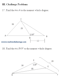 The exercises in type 1 worksheets are represented in figures. Law Of Sines And Cosines Worksheet With Key Pdf