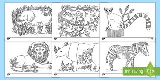 Ausmalbilder waldtiere ausmalbilder fur kinder. Afrikanische Tiere Ausmalbilder Zur Besinnung Teacher Made