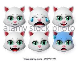 Personalize it with photos & text or purchase as is! Set Of Vector Cat Emoticons In Line Style Cute Cat Emoji In Cartoon Style Flat Emoji Isolated On White Background Emoticons Collection For Chat Ve Stock Vector Image Art Alamy
