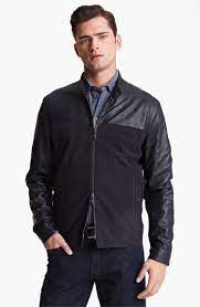 Armani Collezioni Perforated Lambskin Leather Jacket Nordstrom