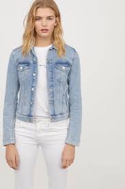 Denim Jacket Light Denim Blue Women H M Us Jean Jacket Outfits Denim Jacket Women H M Denim Jacket