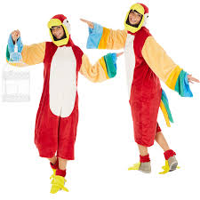 Diy papagei kostüm leicht gemacht! Papagei Kostum Frauen Manner Karneval Fasching Halloween Ara Einteiler Dschungel Ebay