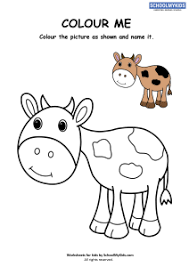 Animals coloring pages learn about endangered animals and their babies or prepare for a farm field trip with free animal coloring pages. Colour Me Baby Animal Cartoon Coloring Pages Worksheets For Preschool Kindergarten First Grade Art And Craft Worksheets Schoolmykids Com
