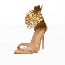 Check out our strappy gold sandals selection for the very best in unique or custom, handmade pieces from our sandals shops. Gold Strappy Sandals Women Back Zip Sandals Heels Fashion Summer Shoes Essish