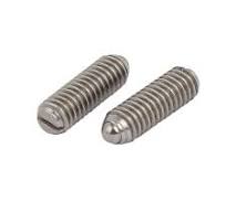 Ball Threaded Plungers - 5-40 UNC - 3.18mm - 6.4 mm - 5 N Stainless Body -  Stainless Steel 303 Similar to A2, 304, 18-8 Plunger - PLBT-032C-064-S3-015