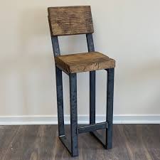 Tall Bar Stool With Metal Subframe And Back Support 75cm Etsy In 2020 Bar Stools Tall Bar Stools Stool