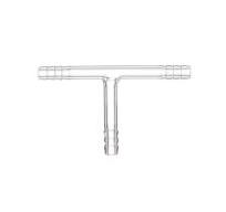 Glass T Connector Tube 10mm Hose Connection Lab Tee Adapter Chemistry  Glassware