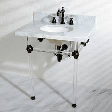 vintage carrara marble 30 inch console