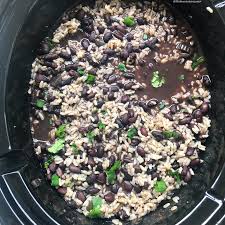 I used parboiled rice and canned mexican flare diced tomatoes. Slow Cooker Mexican Beans Brown Rice Fit Slow Cooker Queen