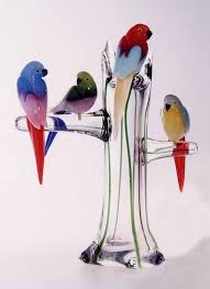 Murano Glass Four Birds On A Branch Sculpturel Objects Of Envy Sanatsal Boncuk Hayvanlar Tablolar