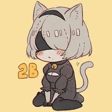 Nier Automata 2b Waifu Chibi Sticker By Xiaokoong Automata Chibi Neir Automata