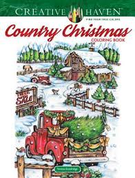 Coloring pages printable garden country scenes adult adults wildflowers landscape landscapes books farm coloringpages101 secret scene colouring gardens chinese christmas. Creative Haven Country Christmas Coloring Book Teresa Goodridge 9780486832524