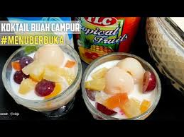 10 gram serbuk agar agar 1 tin buah buahan koktail tapis dan buang air 200 gm g﻿ula kaster (guna 150gm) 650 ml air 250 ml susu cair. Cara Buat Koktail Buah Campur Simple Tapi Jadi Cara Masak Resepi Cikja Youtube