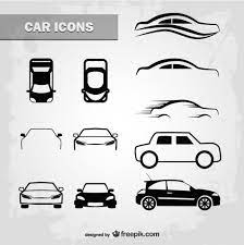 Outlined Car Icons Car Icons Car Logos Car Logo Design