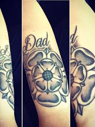Black tattoos body art tattoos stickers cars bumper stickers yorkshire rose rose stencil clover tattoos compass rose mosaic patterns. Tattoo Uploaded By Charlotte Myers Yorkshire Rose For Dad 647835 Tattoodo
