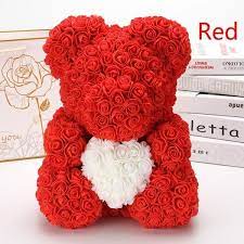 New Handmade Artificial Rose Teddy Bear Teddy Bear Artificial Flower Birthday Gift Eternal Flower Va Bear Valentines Teddy Bears Valentines Valentine Day Gifts