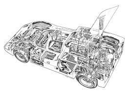 Chaparral 2f 1967 Chaparral Cutaway Car Drawings