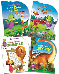Purple Turtle I Can Draw Book For 3 To 6 Year Kids Purple Turtle Kids Activity Books Turtle
