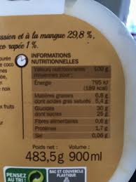 Vrac Noix De Coco Et Sorbet Mangue Passion Marque Repere 488 G