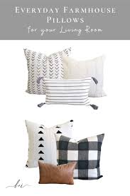 Everyday Farmhouse Pillow Combos For Your Living Room Everyday Farmhouse Deco In 2021 Living Room Pillows Farmhouse Decor Living Room Living Room Dining Room Combo