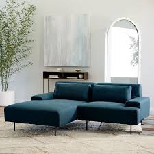 The color is a light blue, silver. Beckham 2 Piece Chaise Sectional Blue Teal Twisted Slub