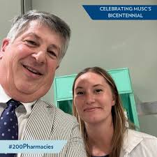 Dean Philip Hall has been very busy visiting pharmacies to celebrate 200  years of MUSC! His journey recently took him to: 🔹 Publix Pharmacy at  Merchants Village with Mary Kathryn Hightower, Puja