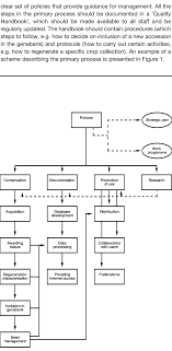 flow chart showing the primary process of genebanking