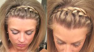 Of course, you might need a helping hand in this one, but really anyone can do it. Pin By Brittany Plunk On Hair Braided Headband Short Hair Hair Styles Hair Looks