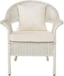 Brylanehome Roma All Weather Wicker Stacking Chair White Wicker Porch Furniture Patio Chairs Rattan Furniture
