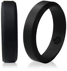 Robot Check Silicone Wedding Rings Mens Wedding Rings Black Wedding Band