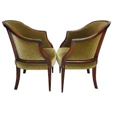 Antique Edwardian Velvet Mohair Tub Chairs Pair Chair Vintage Tub Classic Furniture