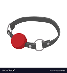 Red ball gag with a belticon icon cartoon style Vector Image