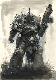 chaos space marine by thomas elliott space marine art warhammer 40k artwork warhammer fantasy