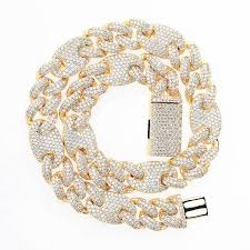 Rope chain (hollow) rope chain (white gold). 16mm 14k Gold Iced Cuban Gucci Link Chain Urban Ice
